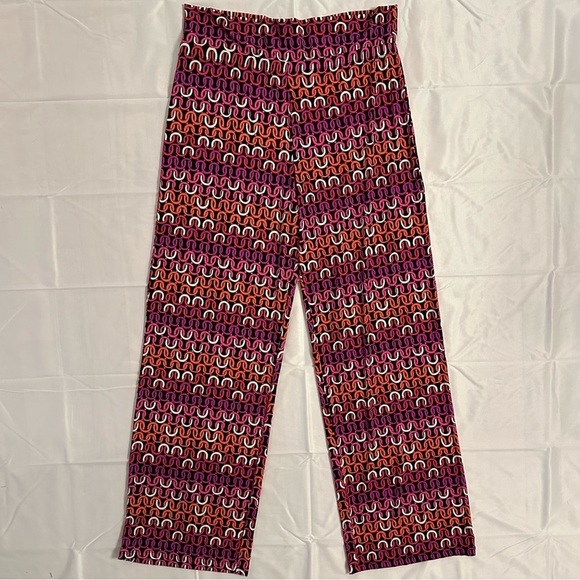 Trina Turk Echo Chain Swim Cover Up Pant Wide Leg XL stretchy orange purple pink - Picture 2 of 7